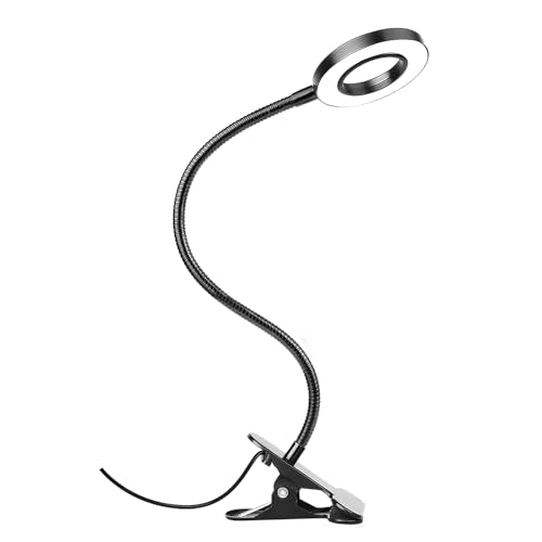 Woputne Desk Lamp Clip Light, 10 Dimmable Brightness 3 Light Set