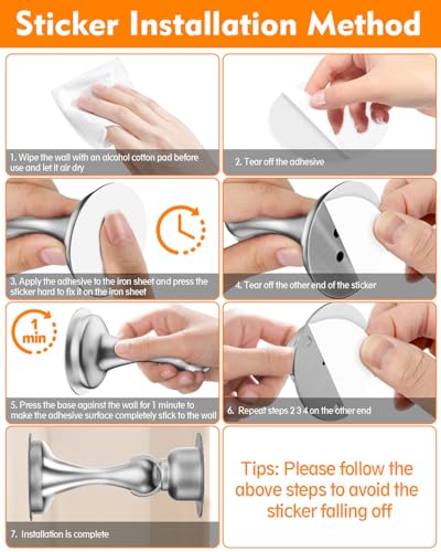 Smart Home Door Stoppers Magnetic Door Catch, Stainless Steel Magnetic Door Collection