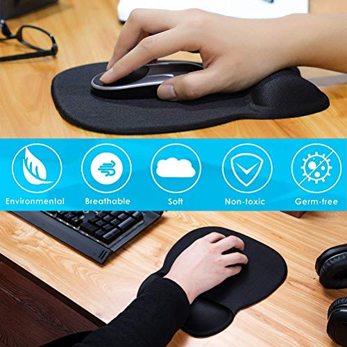Classic MROCO Ergonomic Mouse Pad with Gel Wrist Rest, Smooth Wrist Kit
